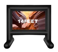 Écran de projection gonflable de 4,3 m, écran de film extérieur avec souffleur d'air et sac de transport, écran gonflable pour fêtes de cinéma dans le jardin, fêtes à thème