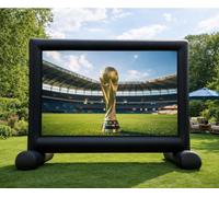 Écran de Projection Gonflable de100 p, Format 16:9, Polyester 600D et Tissu Oxford 210D Noir, Sac de Rangement Portable, Installation Facile, pour Extérieur, Cinéma Maison, Soirée à Thème, Piscine
