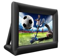 Écran de projection gonflable pour extérieur de 4,3 à 7,3 m, grand écran gonflable, projection avant et arrière avec soufflerie, pour soirées cinéma en plein air, piscine, jardin,14ft