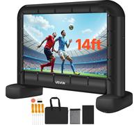 Écran de projection gonflable VEVOR Écran de projection pour vidéoprojecteur en 600D, écran de projection avec sac de rangement portable, 16:9, projection de films pour le home cinéma Fête à thème Pla