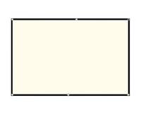 Écran de Projection Grille Blanche Anti-lumière Angle de Vision 160° Bordure Noire Crochet métallique,Anti-Rides(84 inch)