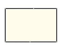 Écran de Projection Grille Blanche Anti-lumière Angle de Vision 160° Bordure Noire Crochet métallique,Anti-Rides(84 inch)