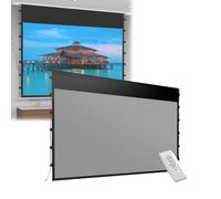 Écran de Projection Haute définition, Rideau de Projection, Tissu Gris argenté 3D 72-150 Pouces, Cadre Fixe 4K Ultra HD 16:9, Fixation Murale pour Films et Jeux.,84inch