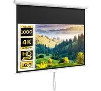 Écran de projection home-cinéma format 16:9 80 pouces 4K HD dim. 187L x 150H cm blanc G