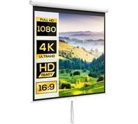 Écran de projection home-cinéma TV format 1:1 85 pouces 4K HD métal PVC blanc G