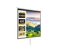 Écran de projection home-cinéma TV format 1:1 99 pouces 4K HD métal PVC blanc