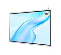Écran de Projection, Manual Pull Down Projector Screen HD 4K 16:9 4:3 Wall Ceiling Mount White 40-72 inch(0.16875,50")