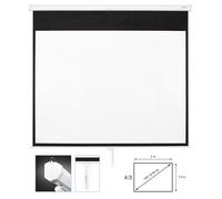 Écran de projection manuel 100 pouces Fonestar, adaptable au mur ou au plafond, tissu blanc mat.
