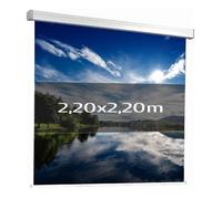 Ecran de projection manuel 2,20 x 2,20m - Format 1:1