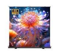 Écran de Projection Manuel 60 72 80 84 100 Pouces, 3D 4K Ultra HD, Anti-Plis, pour Home Cinéma, Extérieur et Intérieur(84 inch)