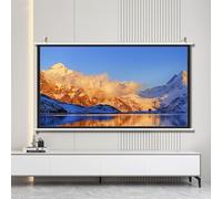 Écran de projection manuel, écran portable rétractable pour films HD, montage mural en intérieur et cinéma maison