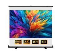 Ecran de Projection Mobile 60 72 80 84 100 Pouces, Écran de Cinéma 4K HD, Hauteur d'Écran Ajustable pour Cinéma à Domicile Extérieur Intérieur(60 inch)