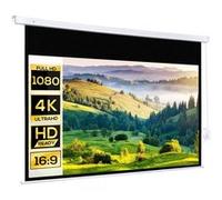 HOMCOM - Écran de projection - PVC - 247x7.5x168cm - Blanc