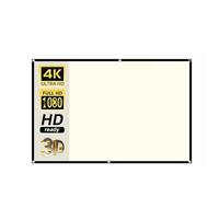 écran de Projection motorisé Écran de projecteur 16:9 Haute luminosité réfléchissant Pliable Grille Blanche Anti-lumière Rideau 100 120 Pouces HD videoprojecteur(100 inch)