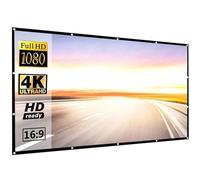 écran de Projection motorisé Écran de Projection Pliable Simple, Rideau de 100 Pouces 16:9, pour l'extérieur, Full HD 2K 4K videoprojecteur(100 inch)