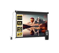 HomCom Écran de projection motorisé Home-cinéma 84 pouces 4:3 171 x 130 cm noir