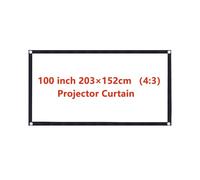 écran de Projection motorisé Rideau d'écran de projecteur Portable 16:9 3:4, écran d'affichage HD, cinéma Maison, cinéma, Maison, extérieur, Bureau videoprojecteur(100inch 203152cm)