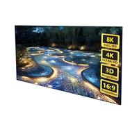 Écran de Projection Mural 3D 4K 8K À Cadre Fixe 80/100 Pouces, 16:9 Ultra HD Anti-lumière Écran Vidéoprojecteur for Home Cinéma ou Bureau(60in 16:9)