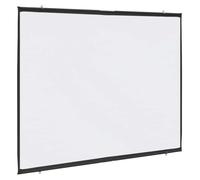 Écran de projection mural 84 pouces 4:3 en polyester blanc mat, dimensions 176x138 cm, installation facile avec corde et tubes métalliques, idéal pour cinéma maison, bureau, conférence