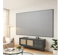 [en.casa] Écran de Projection Mural 120 Pouces Full HD 4K 8K HDR Format 16:9 Home Cinéma Présentations Qualité d'image Optimale PVC Revêtement ALR Aluminium 268 x 152 cm Gris