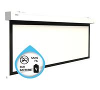 Oray Écran de projection eSQUAR' HC 164×292 cm - Motorisé sans fil sur batterie - Blanc mat