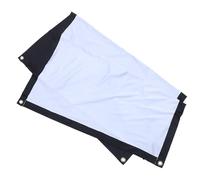 Écran de Projection Pliable 3 CM en Polyester 16: 9 Bord Noir | Montage Mural Œillets, Face Avant Délicate et Doublure Opaque, pour Projecteur et Présentations