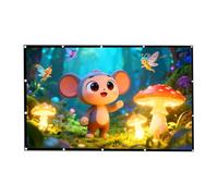 Écran de projection - Polyester - 221 x 125 cm - Pliable - 16:9 - Solution de projection portable avec protection contre les plis - Film d'extérieur pour home cinéma, arrière-cour, salle de classe