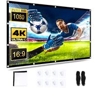 Ecran de Projection Portable 120 Pouces, Toile Videoprojecteur écran Projecteur 4k HD 16: 9 Pliable, Ecran Retroprojecteur Anti-froissement, écrans de Projection pour Home Cinema Entreprise Voyage