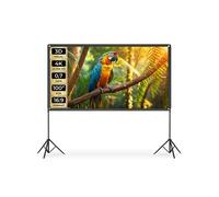 Ecran de projection portable 275cm diagonale blanc trépieds pliables format 16:9 compatible 4K Ultra HD Full HD cinéma maison présentation