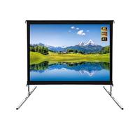 Ecran de Projection Portable 4K HD avec Support et Sac de Transport, Cadre en Aluminium, 4:3 16:9 Ecran de Cinéma d'extérieur pour Camping, Jardin(72" (4:3))