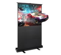 Todeco Ecran de Projection Portable 60 Pouces, Ecran de Projection sur Pied, 121 x 91 cm, 4:3 Full HD 3D