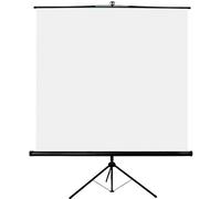 Oray Écran de projection sur pied Byron 2 – 1:1 – 2 m x 2 m – Blanc/Noir