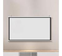 Écran de Projection Portable, Écran de projecteur monté au Plafond Mural, 60/72 Pouces, Rapport 16:9, Blanc(White Fiberglass,60in)