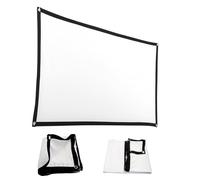 Écran de Projection Portable Pliable 4:3/16:9, Double Face, pour l'extérieur et l'intérieur (Blanc, 16:9, 150 Pouces)