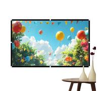 Écran de projection portable pliable - 60/100 pouces - 16:9 - Polyester souple - Sans plis - Pour home cinéma - Projection de films de camping intérieur/extérieur