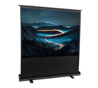 Écran de projection portable pull-up pour le sol - En lin - Pour home cinéma, intérieur, extérieur, bureau, camping (80", 4:3)