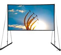 Écran de projection sur roulettes Écran de projection Home Cinema avec support Écran sur trépied 4 K 16:9 Pour jeux/films/compétitions Portable Salle de classe,Réunion d'affaires,Exposition 150 pouces