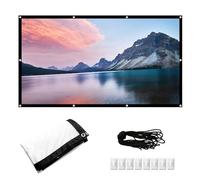 Écran De Projection Sur Toile, Écran De Projection avec Crochet 60/72/84/100 Pouces, Pliable Écran De Projection pour L'extérieur, pour Bureau, Conférence, Théâtre, Fête, Maison, École(72inch)