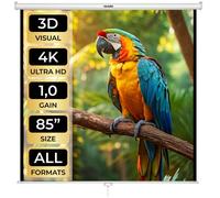 Écran de projection - TECTAKE - Écran de projection extensible en polyester 152 x 152 cm - Blanc