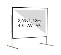 Ecran de projection valise 2,03x1,52m 4:3 Avant + Arrière