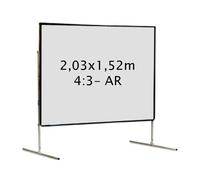 Ecran de projection valise 2,03x1,52m 4:3 Toile Arrière
