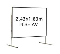 Ecran de projection valise 2,43 x 1,83m - Format 4:3 - Toile Avant