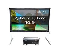 Ecran de projection valise 2,44 x 1,37m - Format 16:9 - Toile Avant + Toile Arrière