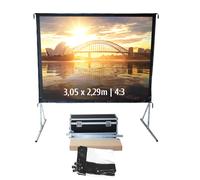 Ecran de projection valise 3,05x2,29m 4:3 Toile Avant