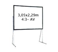 Ecran de projection valise 3,05 x 2,29m - Format 4:3 - Toile Avant