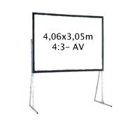 Ecran de projection valise 4,06x3,05m 4:3 Toile Avant