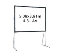Ecran de projection valise 5,08x3,81m 4:3 Toile Avant