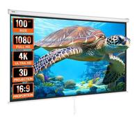 Écran de Projection - VEVOR - Écran de Projection Avec Support Trépied Toile de Projecteur Enroulable Manuel 100 pouces 16:9