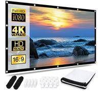 Écran de Projection - VINSIC - 120\"" 16:9 - Anti-plis - Double face - Portable intérieur/extérieur