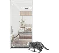 Écran de protection for animaux de compagnie, écran de porte de balcon respectueux des animaux de compagnie - porte moustiquaire à fermeture éclair for salon, chambre à coucher et cuisine(A,95x220cm)